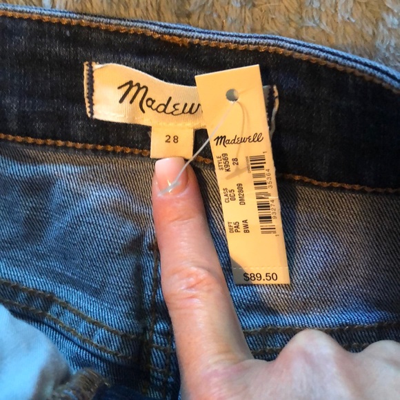 Madewell Fray Hem Denim Pencil Skirt - Picture 7 of 11